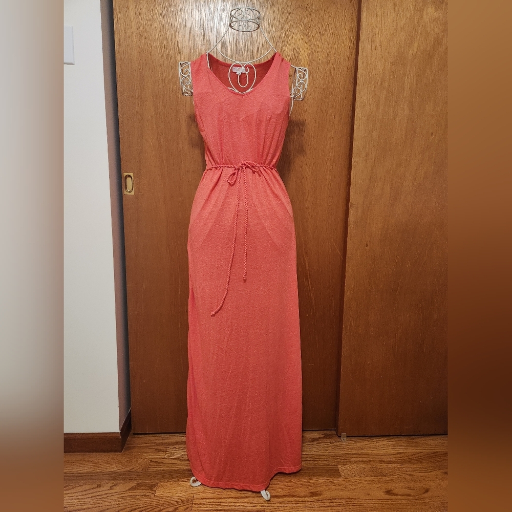 EUC Coral Maxi Dress
